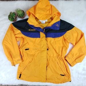 Columbia yellow Windbreaker light jacket sz small
